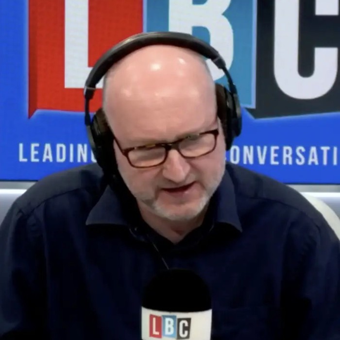 Clive Bull in the LBC studio